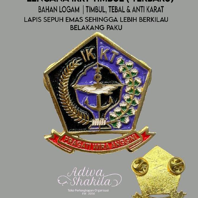 LENCANA IKKT TIMBUL LOGAM / TIPIS KUNINGAN