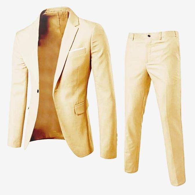 Jas pria cream / setelan Jas pria cream