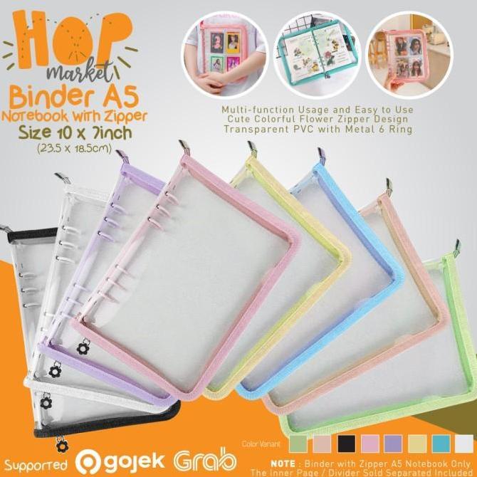 A5 Binder Zipper 6 Ring Album Photocard Instax KPOP Foto Card Holder