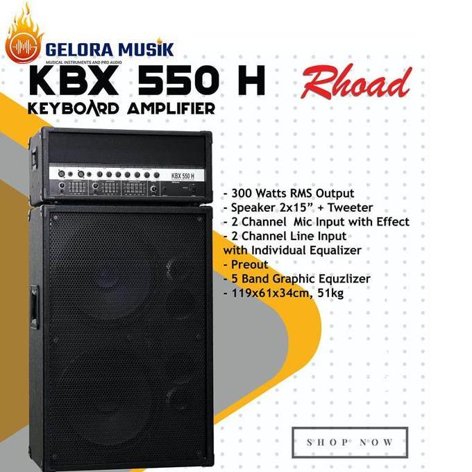 Ready  Ampli Keyboard Rhoad Head Cabinet KBX 550H