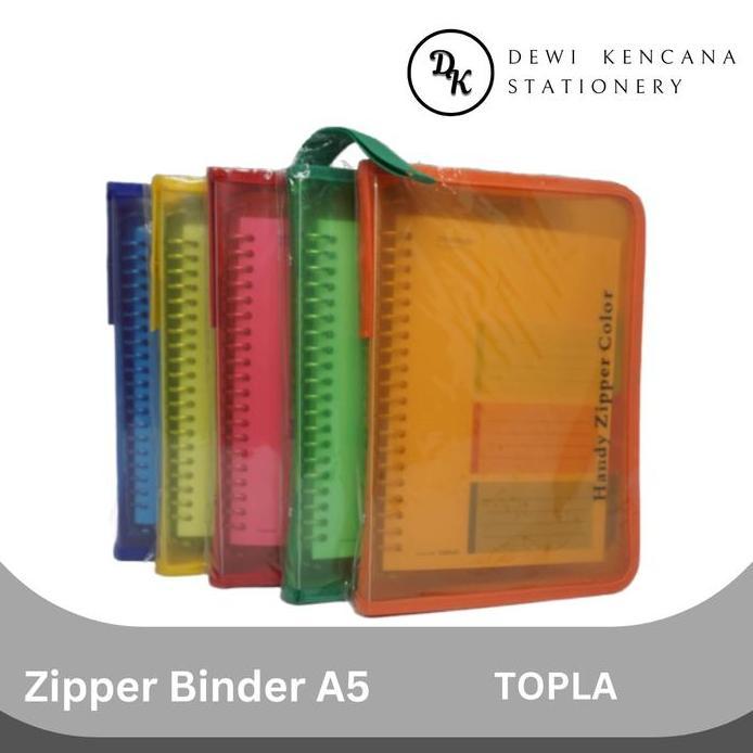 Binder Zipper Warna A5 TOPLA / Loose Leaf Zipper Binder Color A5 TOPLA