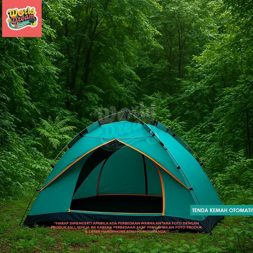 Promo Worldream Tenda Kemping Kapasitas 2-4 Orang Tenda Otomatis Outdoor & Indoor Tenda Gunung