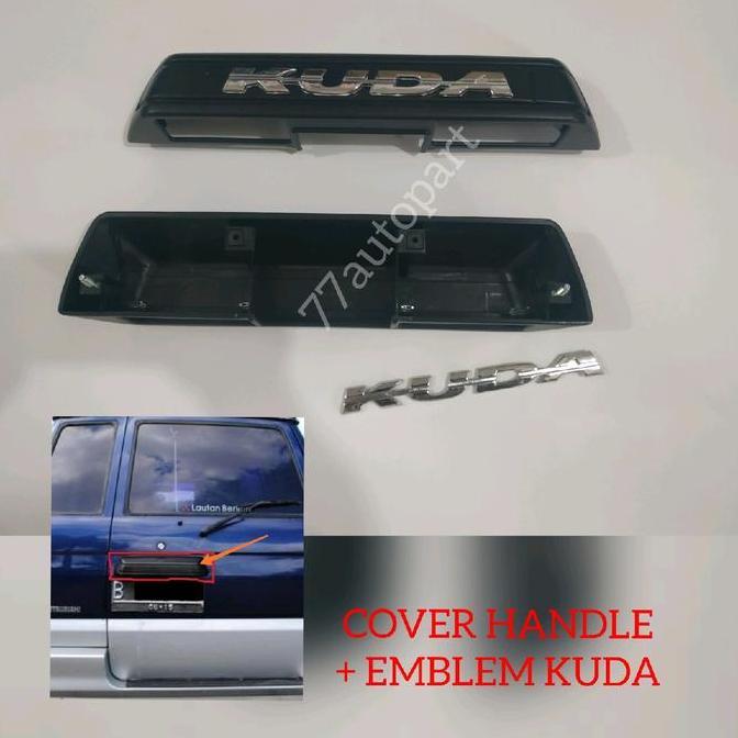 Cover Bagasi Atas Plat Nomor Mobil Mitsubishi Kuda Plus Emblem