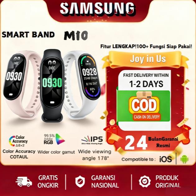 BESTPROMO [TERLARIS] SAMSUNG Smartwatch M10Anti Air IP67 Jam Tangan Kesehatan & Olahraga Hematacc DI