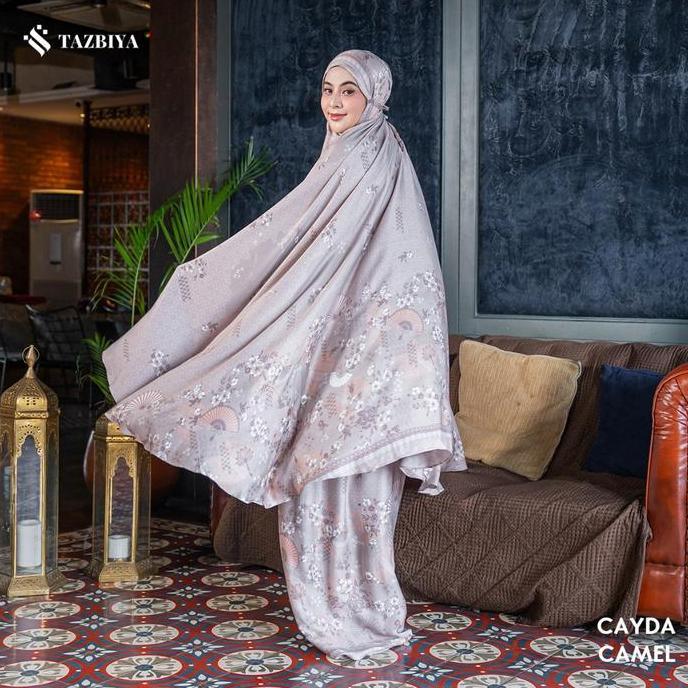 BEST PRICE - ORIGINAL 100% MUKENA TAZBIYA PREMIUM CAYDA SERIES | Mukena Rayon Satin 2IN1 Free Sajada