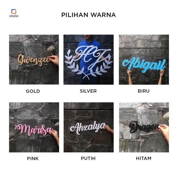 Ready  Papan Nama untuk Backdrop / Hiasan Backdrop Pesta / Dekorasi Nama