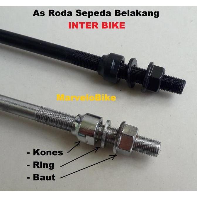 Ready As Sepeda Roda Belakang Panjang 19cm As Roda Sepeda MTB Seli BMX Fixie