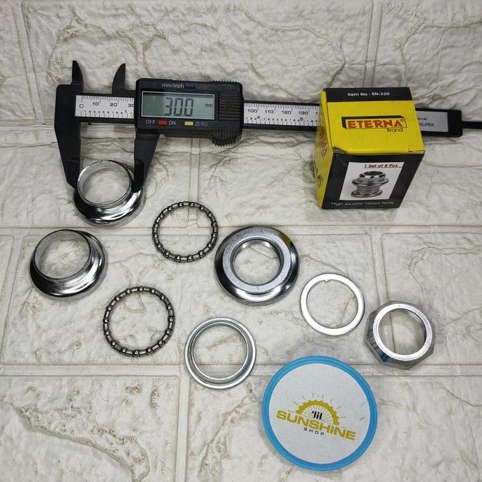 Ready Headset ETERNA Kom Fork Drat Ulir Standard 25.4 Tiang Stem Insert 22.2mm Chrome Sepeda Minion 