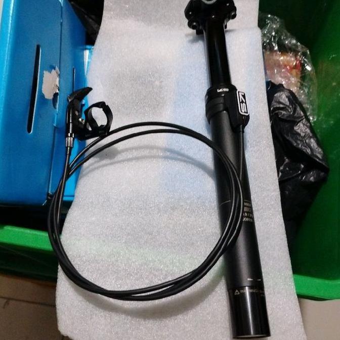 Ready Seatpost Hidrolik 30.9 mm x 370 mm Dropper Post Travel 100 mm Kabel Luar