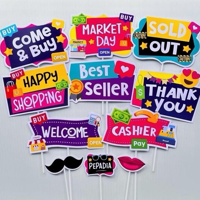 MARKET DAY FUN PROPS PHOTOBOOTH DEKORASI STALL MARKET DAY murah