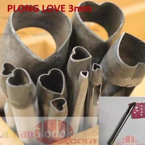 New Plong Love Kulit 3mm - Love Shape Punch leather/plong love 3mm