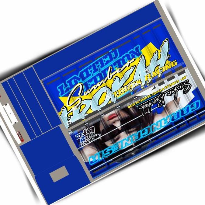 New  Stiker Pola Papercraft Truk Oleng Sumber Barokah New