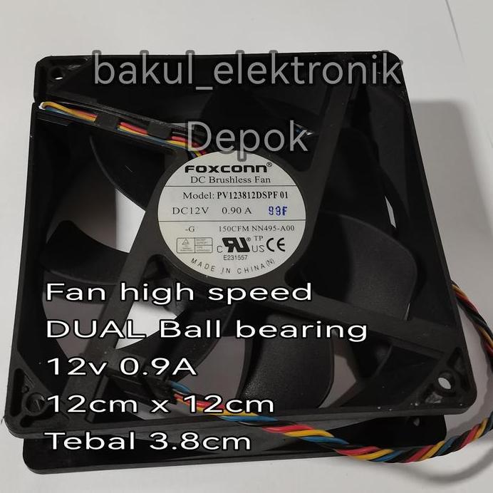 Fan cpu 12cm FOXCONN 12v 0.9a 2800rpm