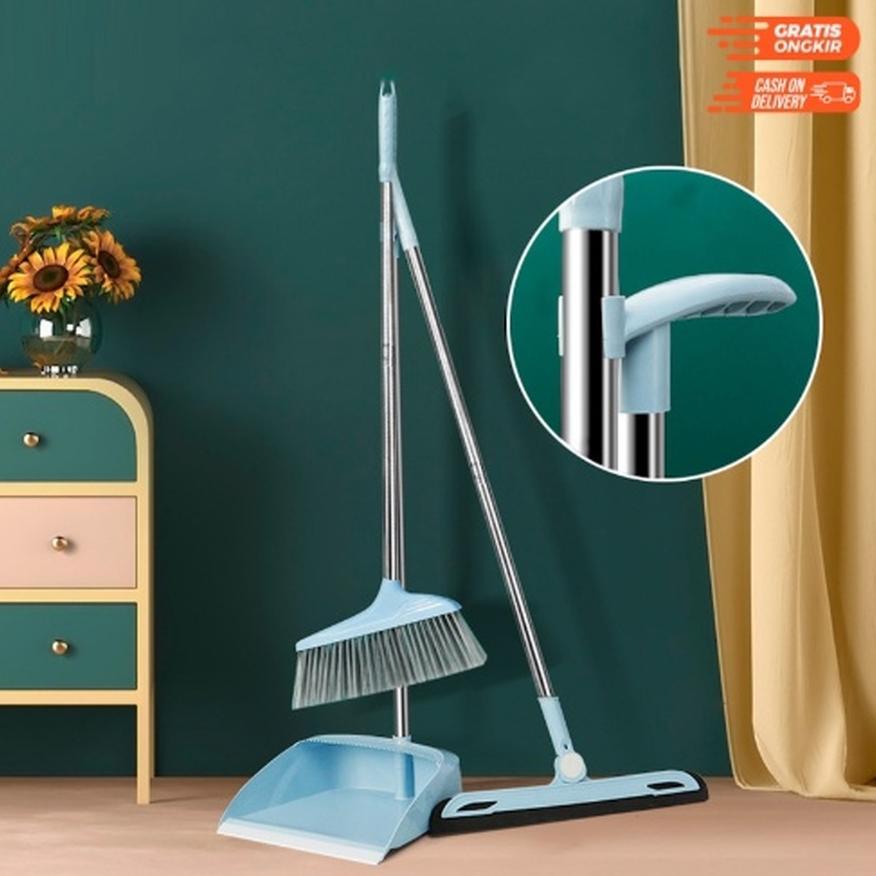Grosir Masterhome Sapu Set 3In1 | Alat Pembersih Lantai | Set Sapu Pengki Pel | Broom Set | Sapu Pen
