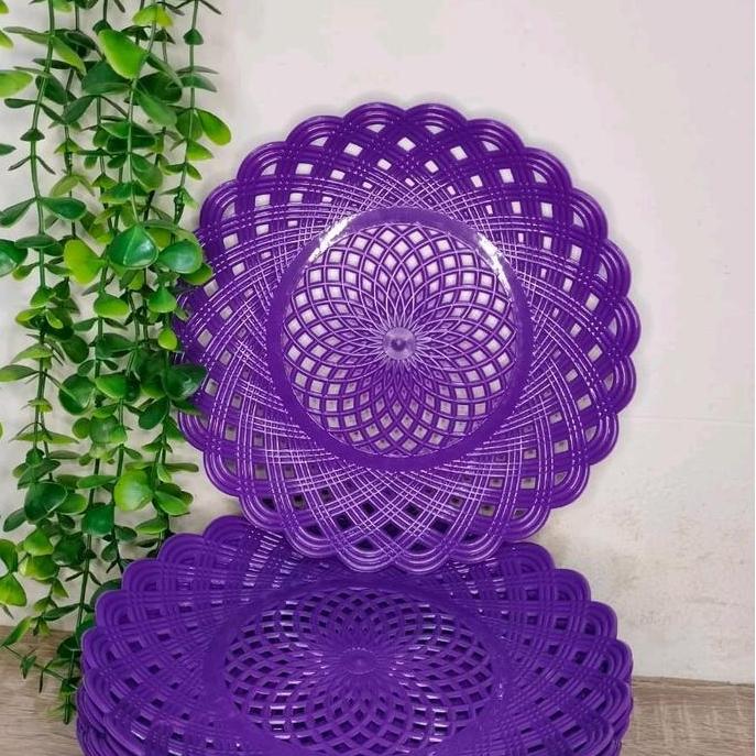 Cucinare- Piring Rotan Plastik 24Pcs , Piring Plastik Cantik , Piring Plastik , Piring Rotan Plastik