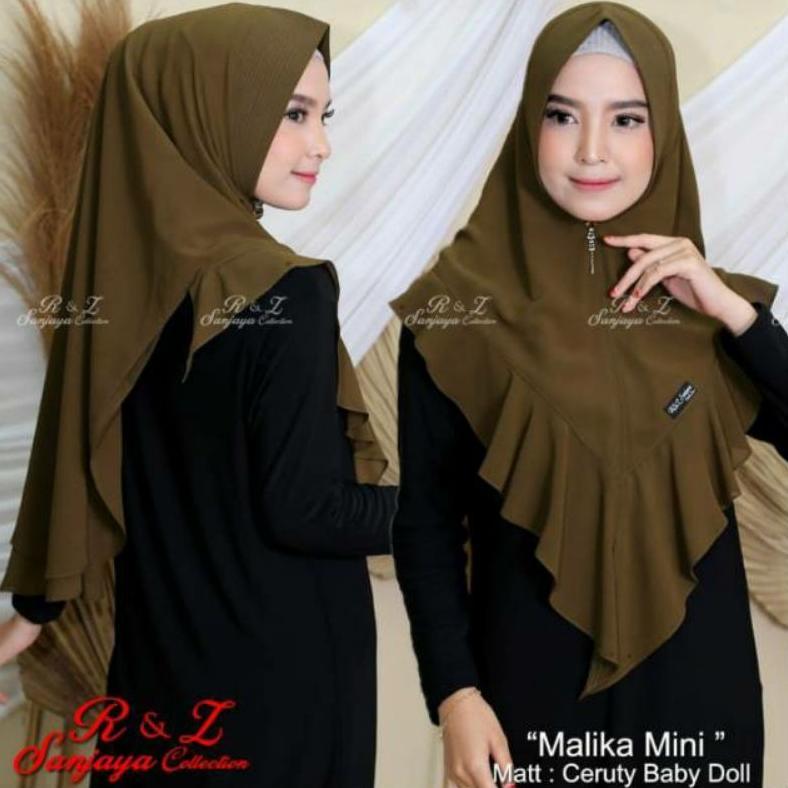 best deals khimar malika ceruty 2 layer original r&z sanjaya collection terlaris