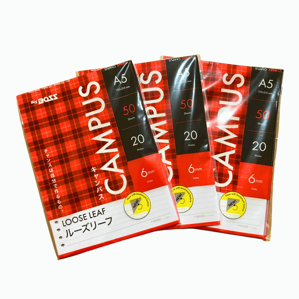 Kertas Binder Loose Leaf Big Boss A5 50 Lembar - Kertas Bergaris HVS Halus