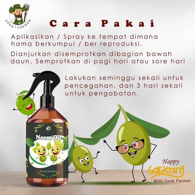 Willl- Insektisida Organik Cair Spray Neem Oil 500Ml (Geek Farmer)
