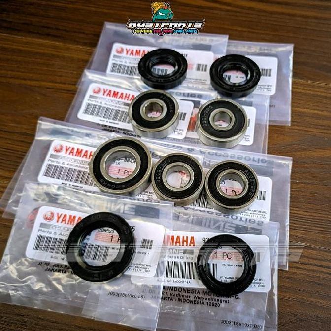 NEW SATU PAKET KOMPLIT SEAL RODA DAN BEARING DEPAN BELAKANG MOTOR YAMAHA VIXION NVL VIXION R VIXION 