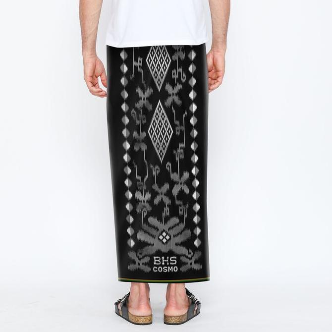 NEW BHS SARUNG BHS COSMO GOLD ORIGINAL 1 PC MOTIF POLOS WARNA HITAM PUTIH BEST SELLER SERI ORIGINAL 
