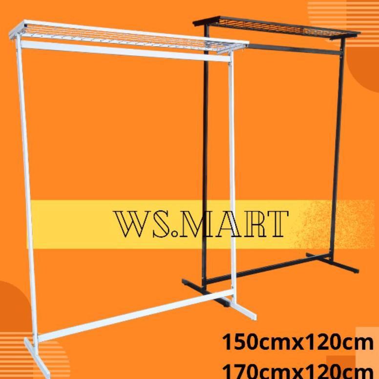 Terbaru Rak Gawang Baju Ram Full Besi - Rak Gawang Ram Berdiri