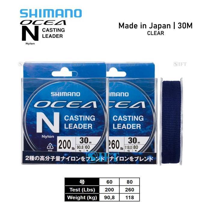 Senar SHIMANO OCEA NYLON CASTING LEADER 30M Clear | Made in Japan | IFT Store