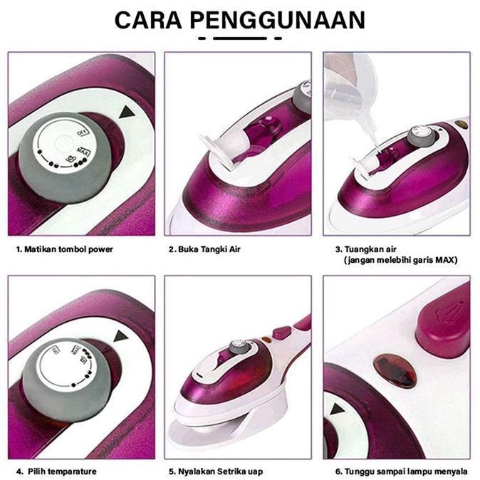 BEST SALE Setrika Listrik Uap Mini / Mini Steam Iron / Setrika Listrik Mini