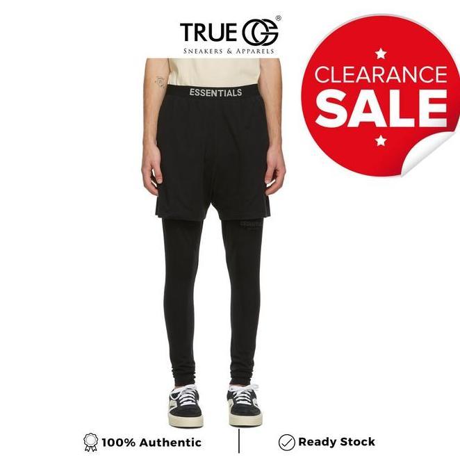 Fear Of God Fear Of God Essentials Black Jersey Short 100