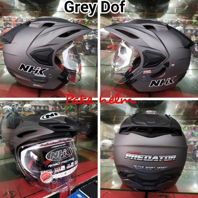 HELM NHK HALF FACE NHK CRYPTON NHK DOUBLE VISOR BLACK DOFF