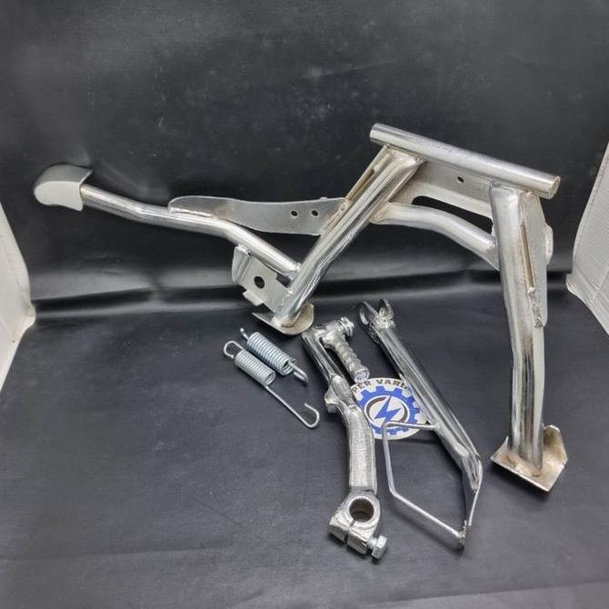 NEW PAKET STANDAR DUA CHROME + STANDAR SAMPING + ENGKOLAN CHROME VARIO 150 VARIO 125 - CHROME ORI