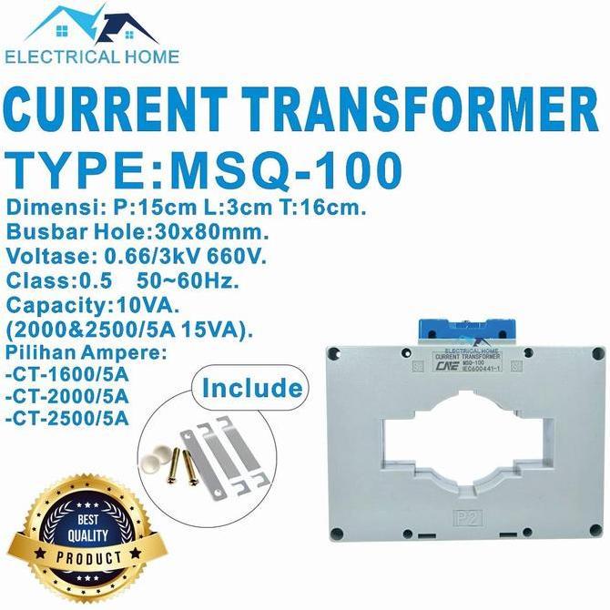 TERBARU - Current Transformer CT MSQ-100 CT-1600/5A CT-2000/5A CT-2500/5A