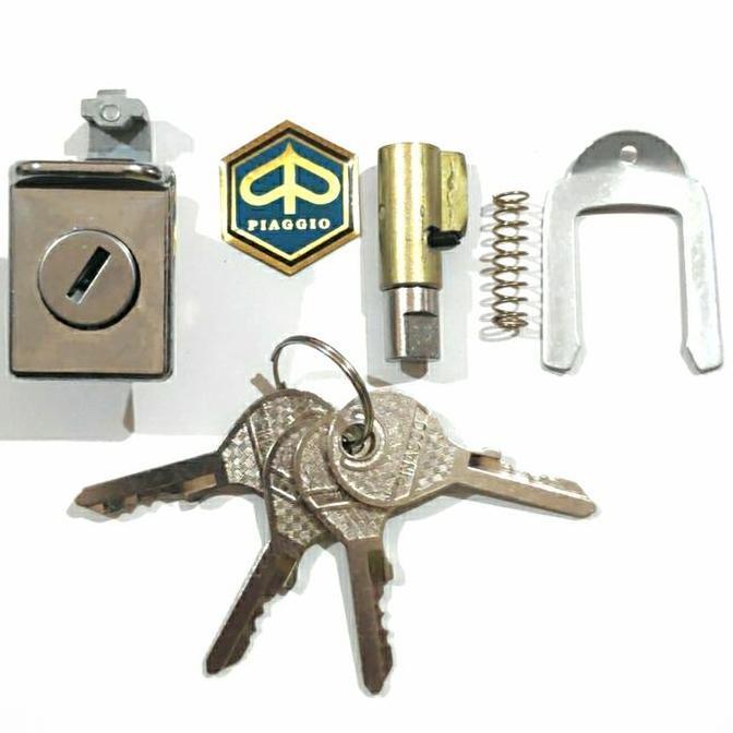 NEW KONCI KUNCI SET STANG DAN LACI TEPONG VESPA SUPER PTS PX KUALITAS A ORI