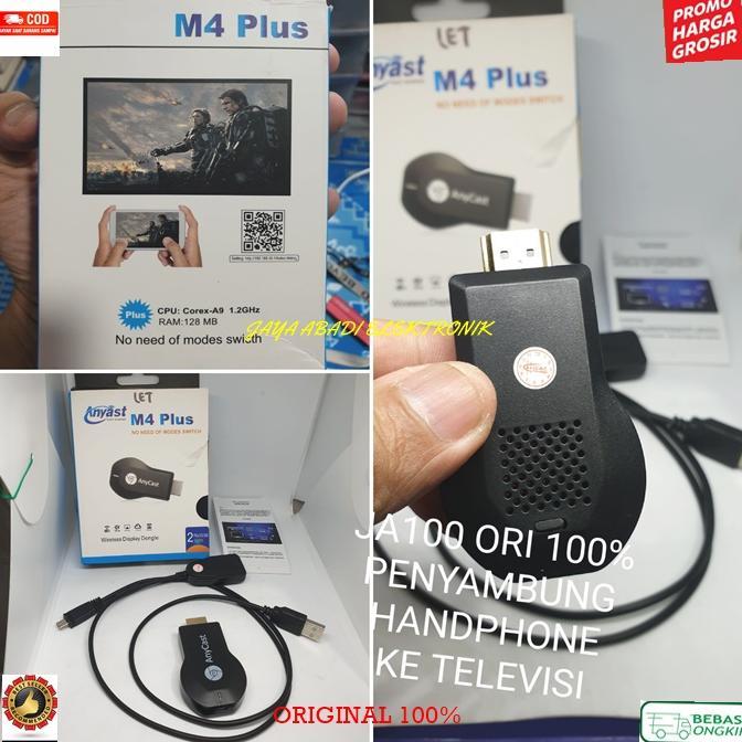 Murah J100 Ori Anycast Alat Penyambung Hp Ke Tv Handphone Ke Televisi Dongle Hdmi Mirae Cast Penghub