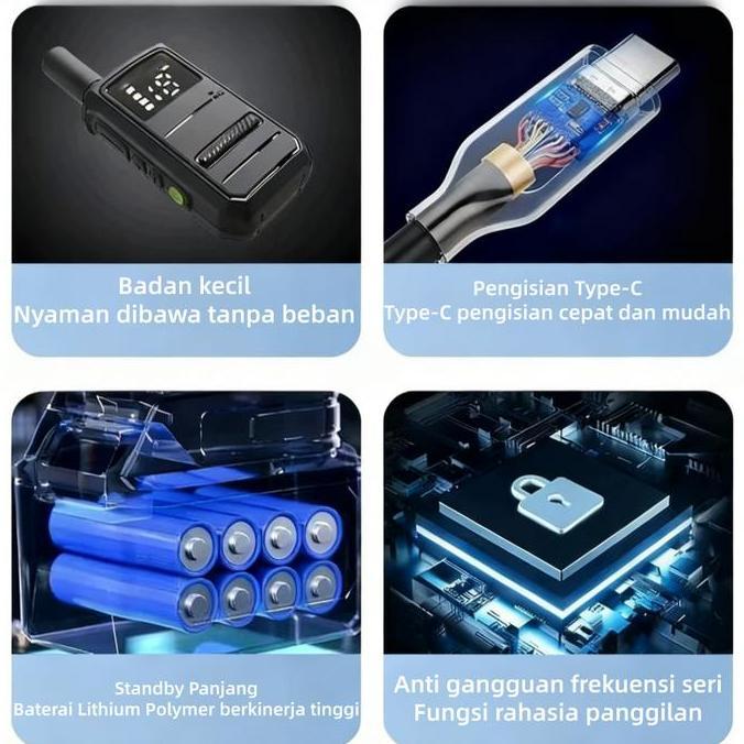 Grosir Ht Nikcom M8 Walkie Talkie Ht Jarak Jauh 20Km 12W 9800 Mah Handy Talkie 1 Unit Ht Kualitas Je