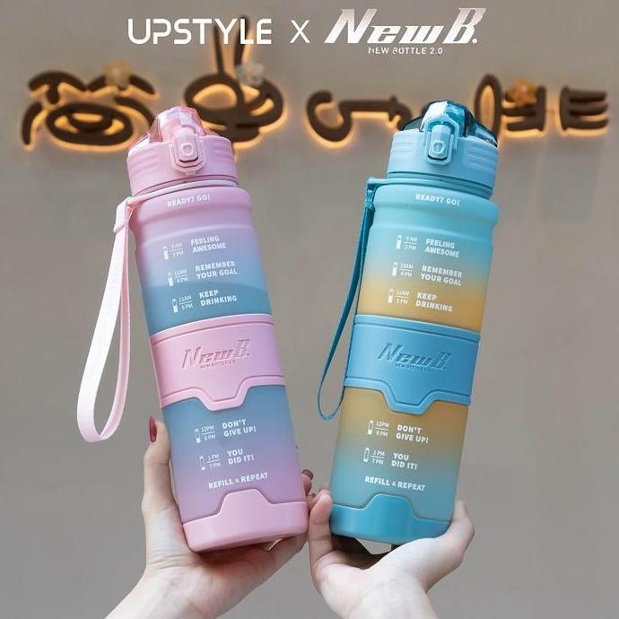 BOTOL AIR MINUM 1000ML UPSTYLE SPORT WATER BOTTLE FROSTED GRADIENT