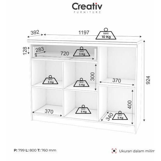Kichen Set / Lemari Dapur Minimalis Modern Atas Bawah  / Rak Dapur - Varena