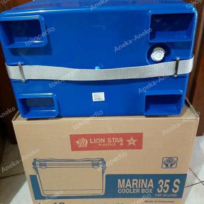 Marina Cooler Box 35S Termos Es Mancing Ikan Camping UMKM 33 Liter Lion Star