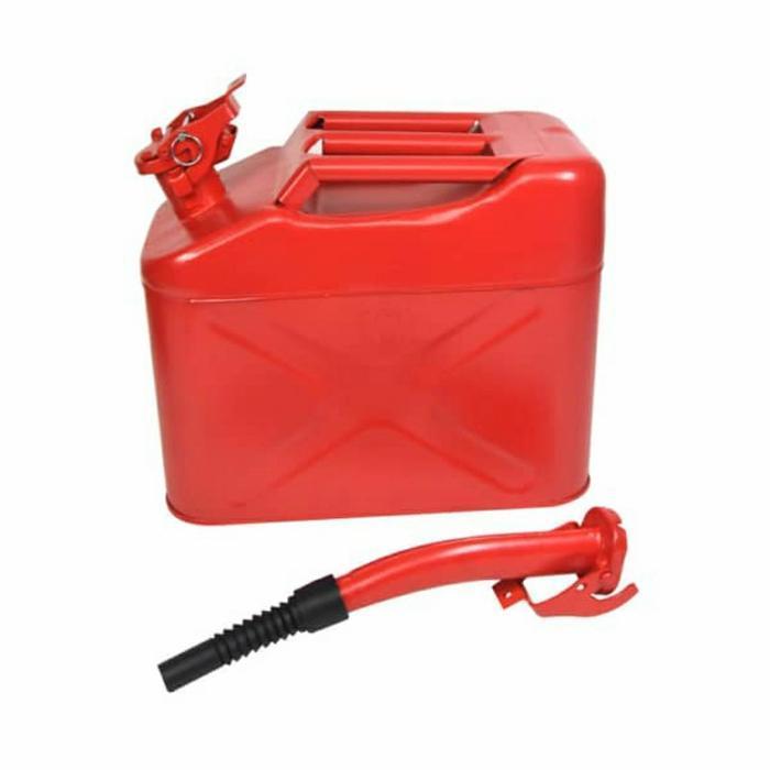 jerigen 10 liter krisbow bahan metal , jerigen besi , jerigen bensin