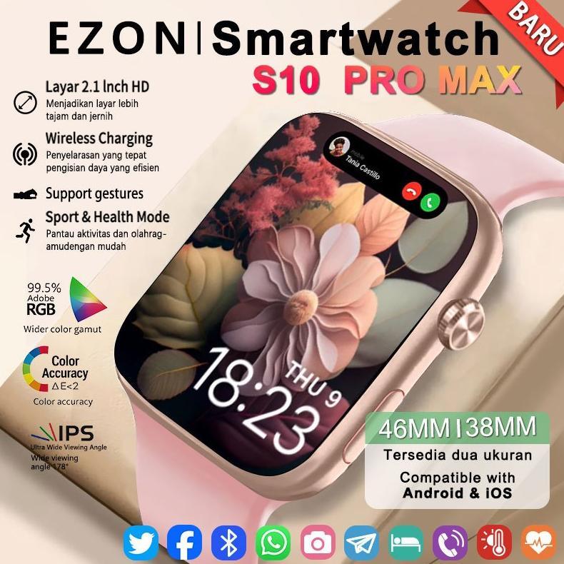 NEW ARRIVAL EZON-Samrt watch S10 Pro Max|S10 Mini Original with 1.81" |1.49"HD AMOLED Display GPS NF