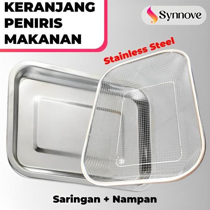 Saringan Stainless SET Nampan Peniris Minyak Saringan Minyak Goreng Peniris Gorengan