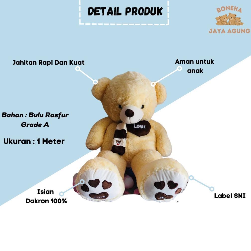 Premium Boneka Beruang Jumbo Boneka Teddy Bear Jumbo Boneka Bear Jumbo 1 Meter Boneka Beruang Besar 