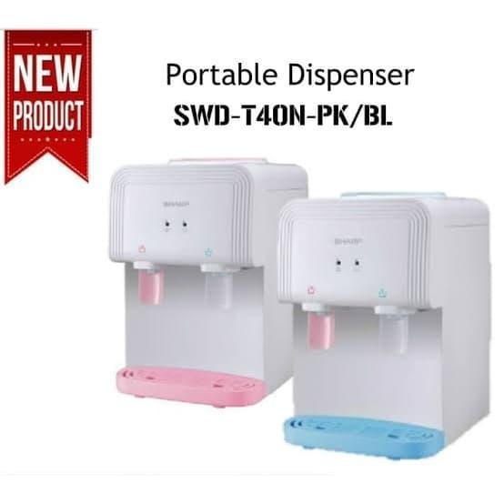 New Dispenser Meja mini SHARP Hot&Normal SWD-T40N *MEDAN*