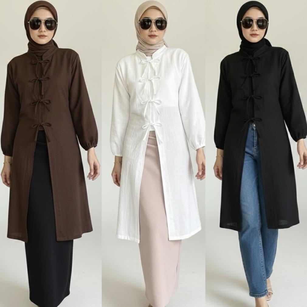 ORIGINAL Sorai Long Tunik/ katun poplin ( Edisi Lebaran )