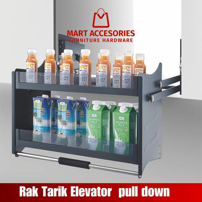 Rak piring Tarik elevator pull down / rak piring tarik kitchen set atas