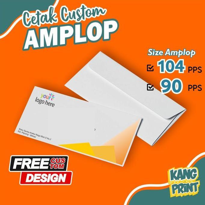 Cetak Amplop Putih Custom Design