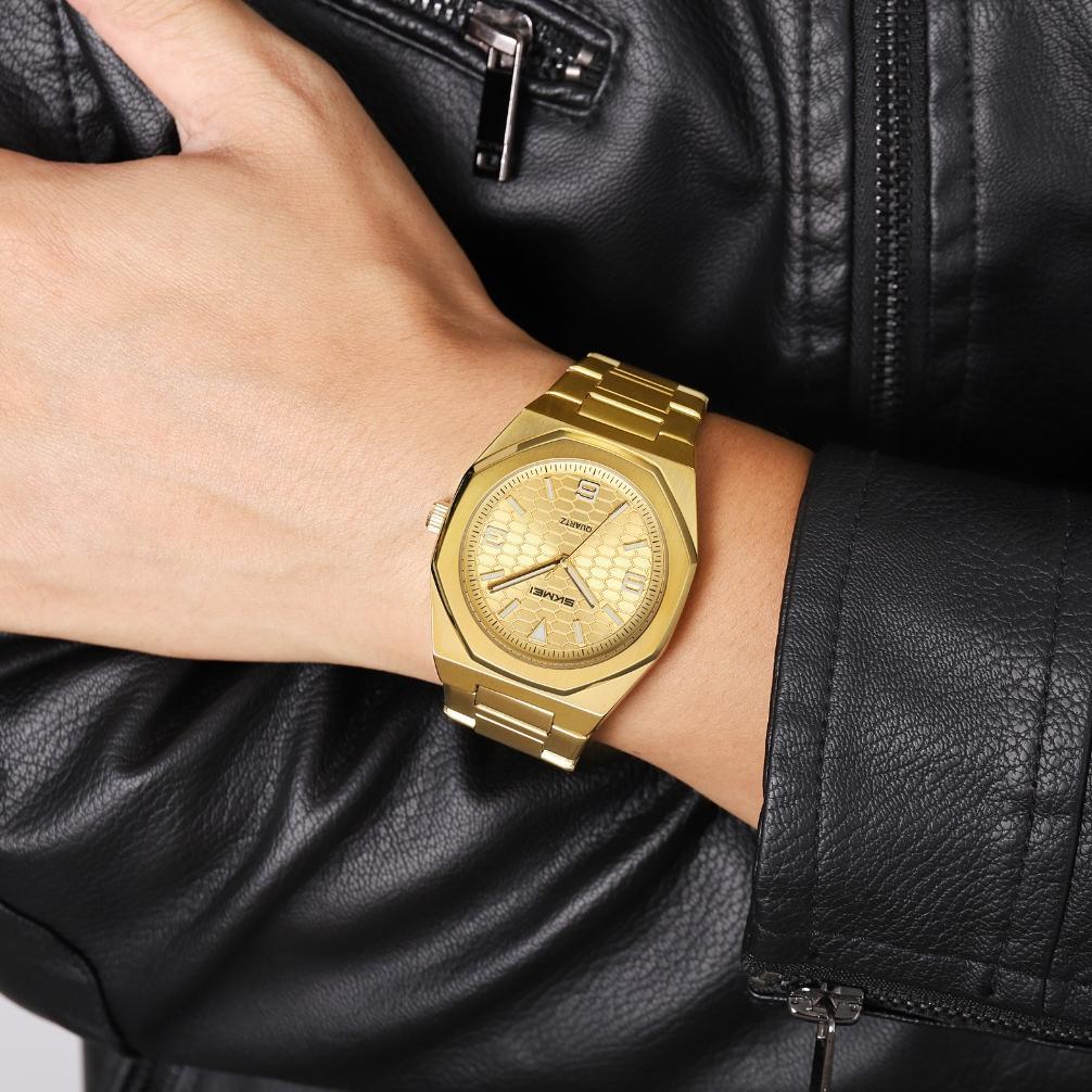 SKMEI 2657 Jam Tangan Pria Analog Tali Stainless Steel MGOS