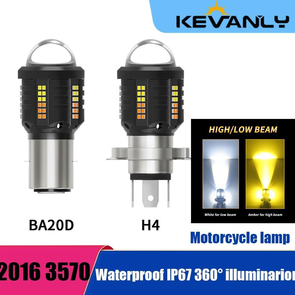 Flash Sale Kevanly Lampu Depan Led Motor Super Terang 12V-30V Bohlam Ba20D H4 Lampu Jauh/Dekat Ba20D