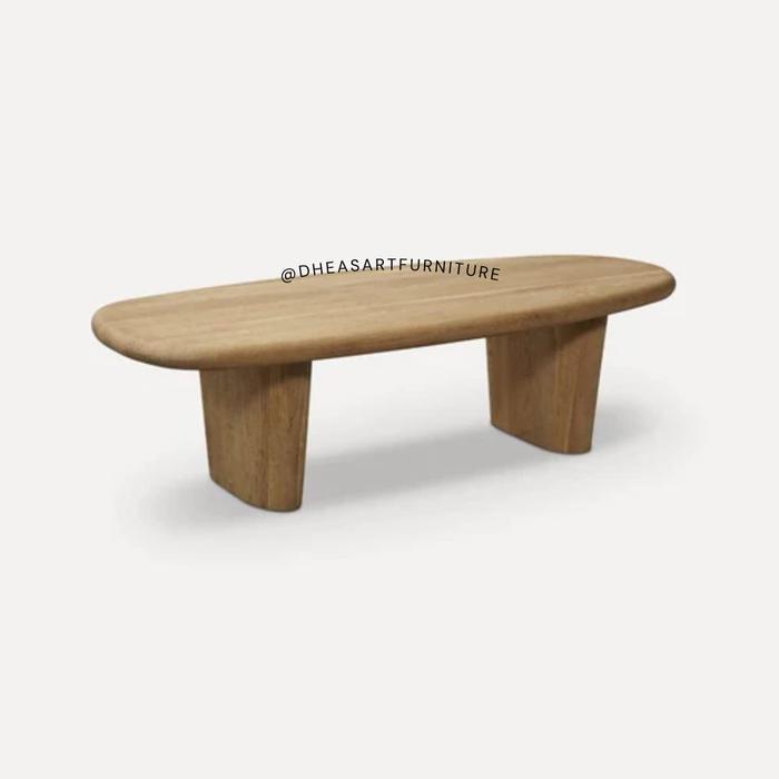 Meja ruang tamu minimalis - meja tamu oval minimalis - coffe table - meja tamu - meja kopi minimalis