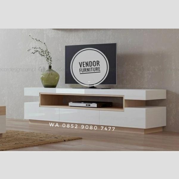 Meja TV HPL Minimalis Industrial Meja Storage - Furniture Jepara