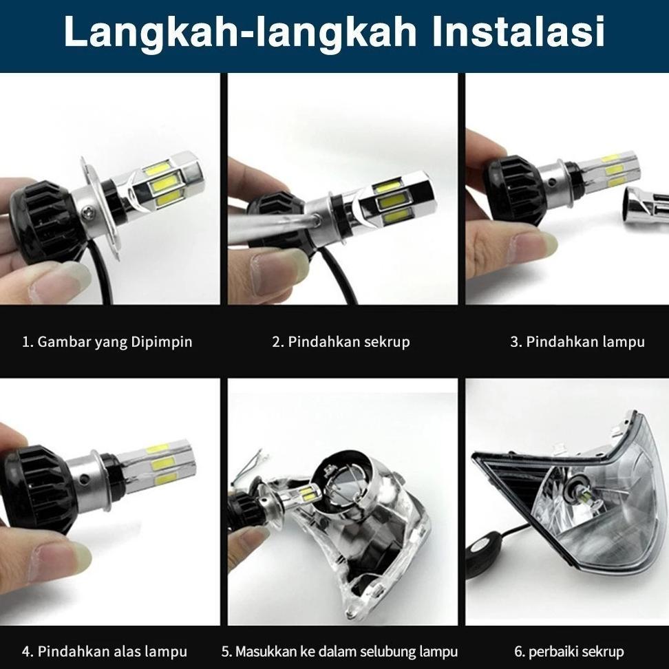 Promo Bulan Ini Lampu Led 6 Sisi Lampu Led Rtd 3 Sisi 100% Original Garansi Ac Dc + Kipas Bohlam Dop